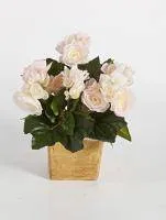 Искусственное растение Бегония розовая h20 купить в интернте магазине 100kashpo.by в  #REGION_NAME_DECLINE_PP# 